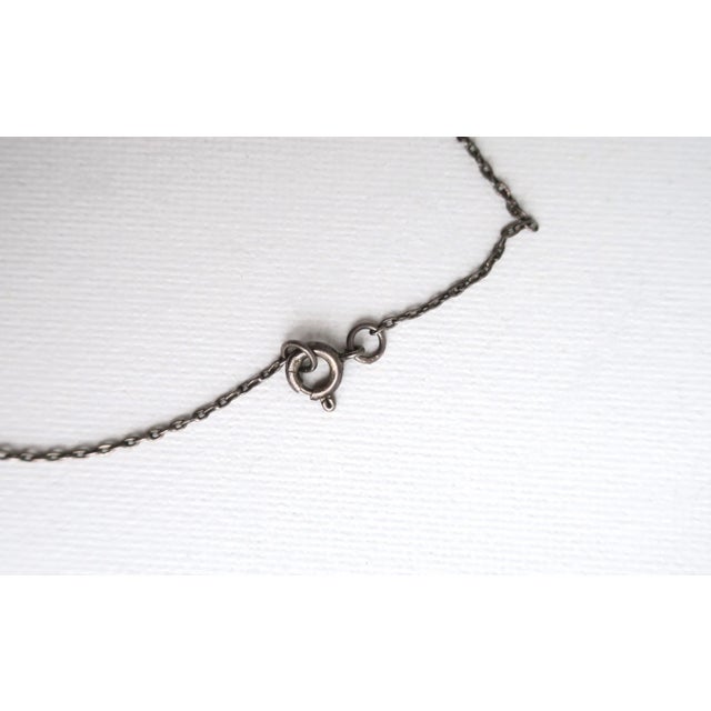 Black Onyx and Sterling Silver Necklace Art Nouveau, Circa Late-20th Century For Sale - Image 9 of 9