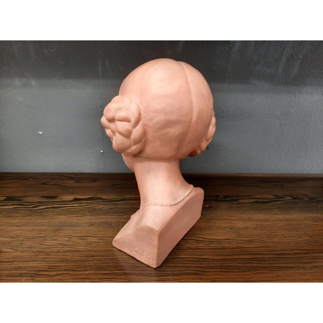 Fritz Wolber, Bust of a Woman, 1920s-1940s, Clay For Sale - Image 6 of 13