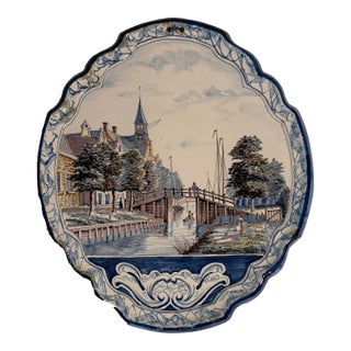 Antique Delft Wall Plaque For Sale