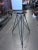 Yellow Eames Style Vintage Eiffel Tower Iron Base and Table For Sale - Image 8 of 11