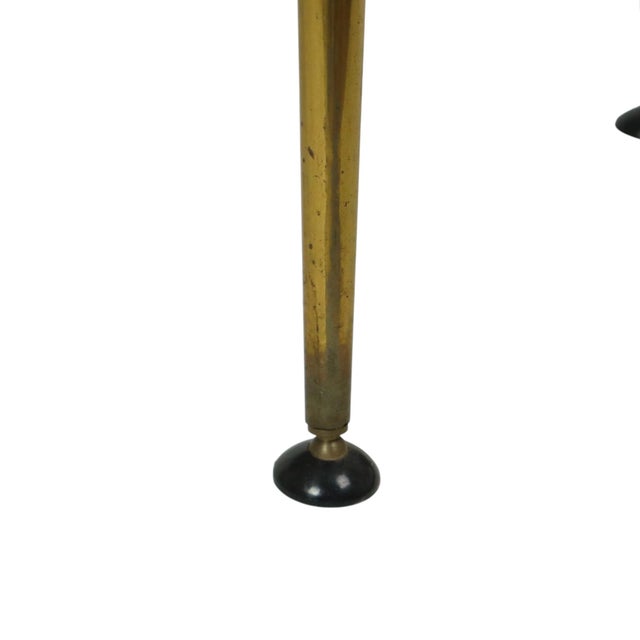 Vintage Rockabilly Glass Coffee Table with Conical Gold Legs, 1950s For Sale - Image 9 of 15