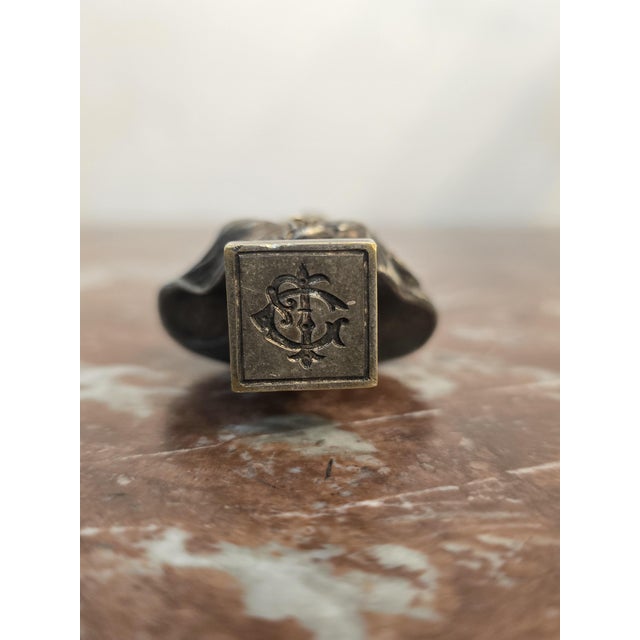 Silvered Bronze Figurine by Signed Houdon, 1849 For Sale - Image 9 of 12