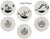 Mid 20th century Lynn Bogue Hunt game bird dinnerware set featuring detailed black wildlife illustrations on crisp white...