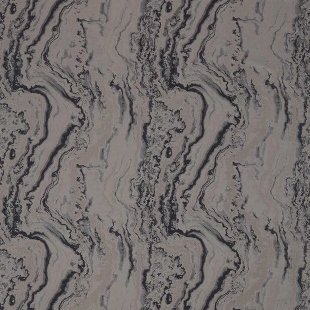 Zoffany Serpentine Fabric in Zinc For Sale