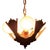 Art Deco Florentine style gilt metal pendant chandelier by Markel with classic Hollywood Regency glamour with open...