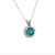 2010s Natural Emerald Diamond Pendant with Chain 14k White Gold 2 TCW Certified For Sale - Image 5 of 7