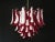 DUTIES FREE ELECTRICAL SYSTEM ADAPTED FOR US/AU/EU Murano Italian glass chandelier. Fantastic chandelier with red and...