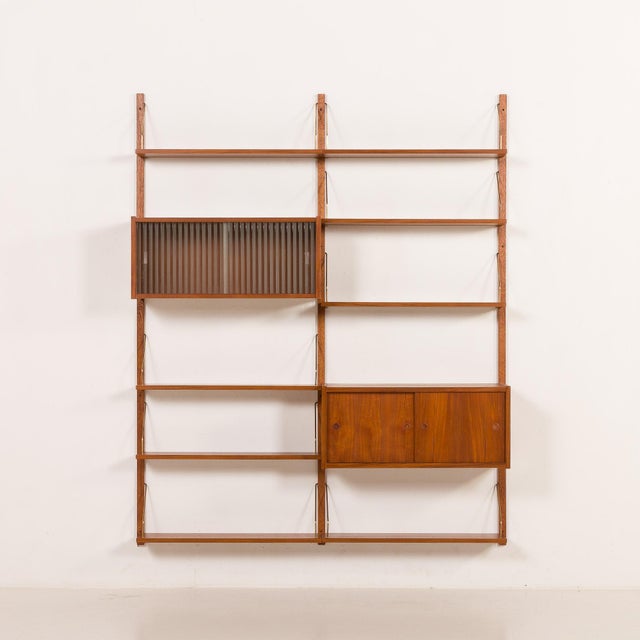 Wood Vintage Danish Wall Unit in Teak from PS System,, 1960s, Set of 13 For Sale - Image 7 of 17