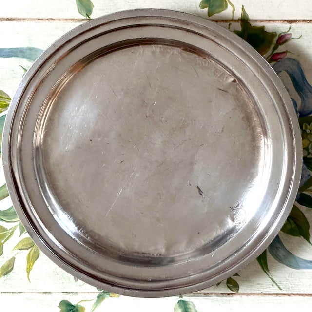Mid-Century Modern Antique Silver Plate Platter Diplomat Hotel Miami 10” For Sale - Image 3 of 12