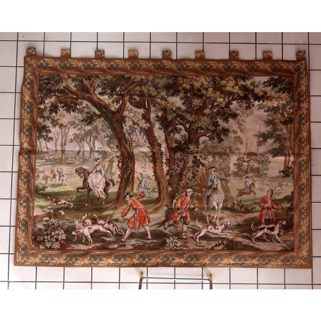 1950s, Mid-Century German Tapestry Wall Hanging 6.11' X 5.1' For Sale - Image 17 of 17
