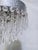 Hollywood Regency Vintage Tier Crystal Spear Chandelier With Hammered Chrome Crown For Sale - Image 3 of 9