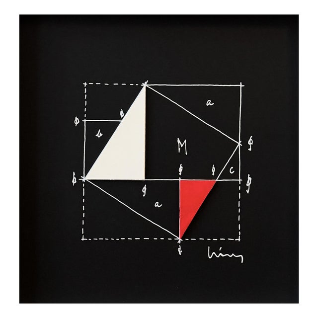 Jo Niemeyer, Diagonal Square (Collage), 2007, Serigraph For Sale