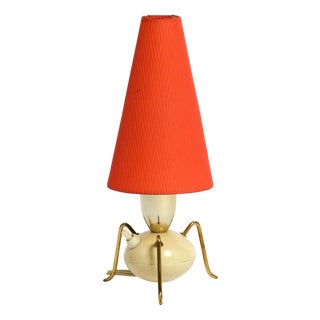 Mid-Century Modern Brass Tripod Table Lamp, 1950s For Sale