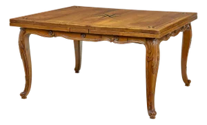 19th Century French Inlaid Fruitwood Extending Dining Table, 1880