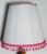 Shabby Chic 1990s Shabby Chic White Pleated Lamp Shade With Pink Fringes For Sale - Image 3 of 6