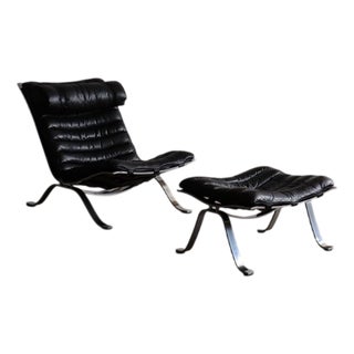Set of Ari Lounge Chair and Ottoman by Arne Norell for Norell Mobler AB, Sweden, 1966 For Sale