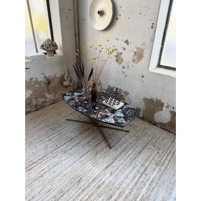 Coffee Table with Agate Stone Effect, 1990s For Sale - Image 6 of 18