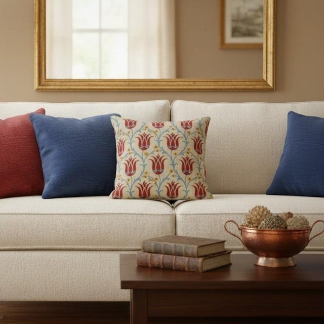 New Hand-Embroidered 100% Silk Cushion Cover – Authentic Uzbek Textile Art Elevate your home décor with this exquisite...