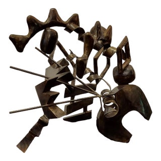 1996 Alex Barrett Abstract Bronze Sculpture For Sale