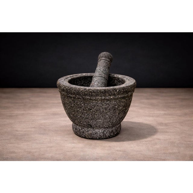 Molcajete in Volcanic Stone, Taller Maya, 2016 For Sale - Image 12 of 14