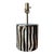 Hand Painted Abstract Brown and White Zebra Pattern Table Lamp For Sale
