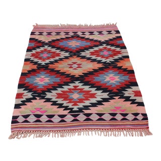 Vintage Turkish Kilim Rug - 33"x 45" For Sale