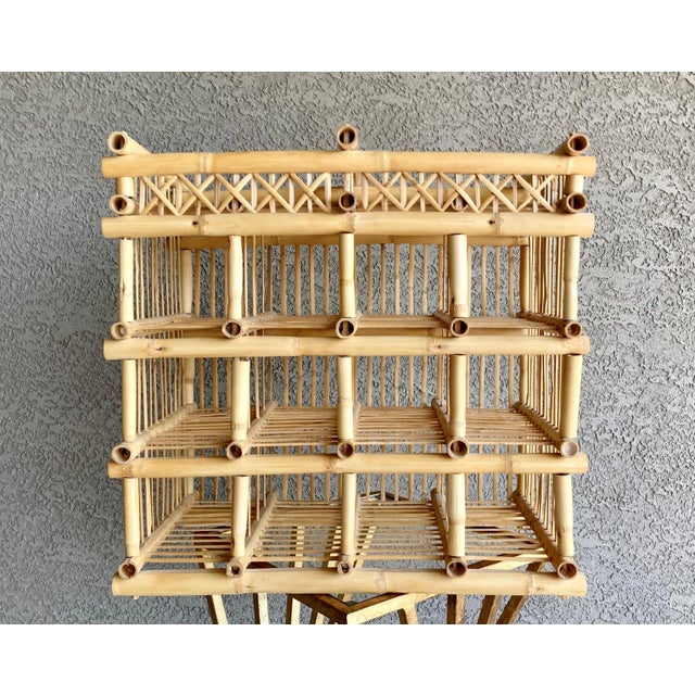 Circa 1970 Split Bamboo Wine Storage Rack – Accommodates 12 to 16 Bottles For Sale - Image 13 of 13