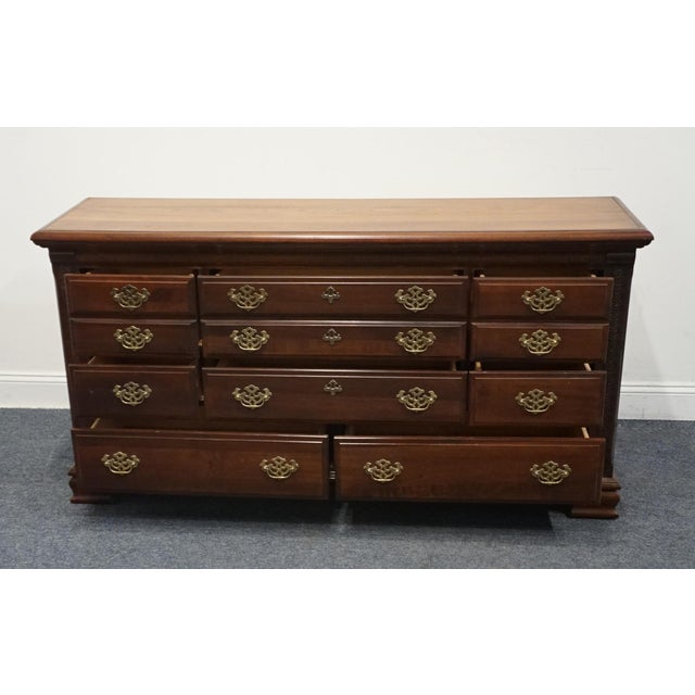 Wood Vaughan Bassett Traditional Chippendale Style 63" Triple Dresser 30-002 For Sale - Image 7 of 14