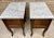 Brown Mid-Century Walnut Nightstands with Drawers and Marble Tops, 1950s, Set of 2 For Sale - Image 8 of 13