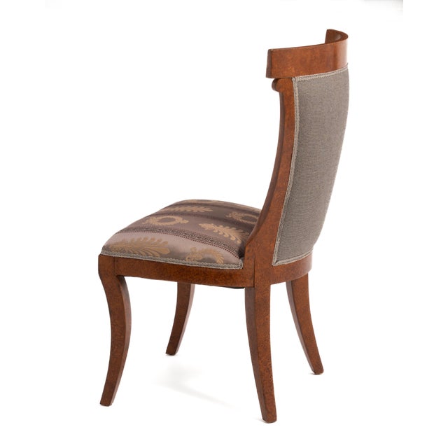 Wood John Widdicomb Klismos Saber Leg Side Chair Jw-1773 Burl Regency Neoclassical 1960s For Sale - Image 7 of 18