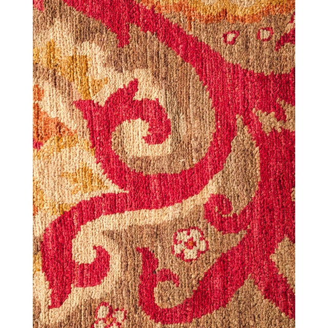 Contemporary Suzani Collection Hand-Knotted Area Rug - 8' 1" X 10' 4" For Sale - Image 3 of 10