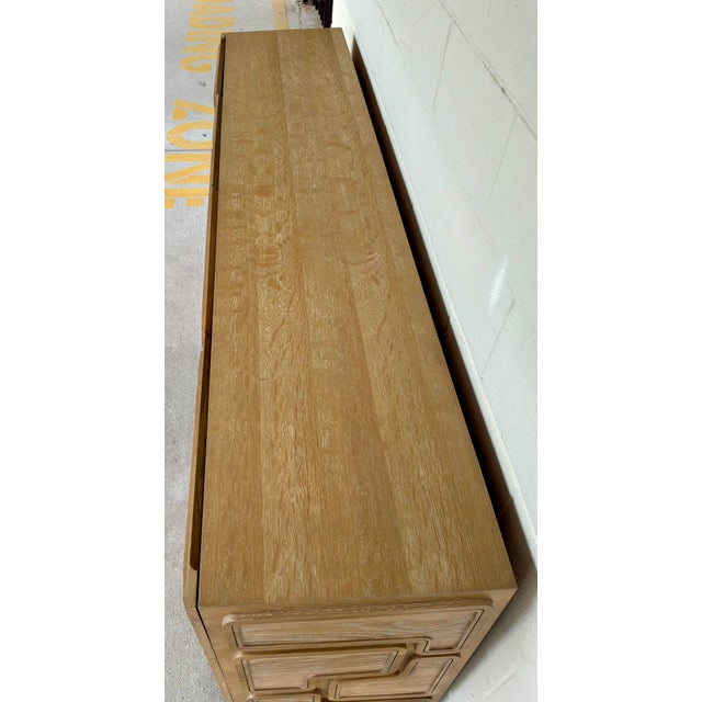 Revelation Modern Brutalist Style Cerused Oak Parcel Sideboard For Sale In Atlanta - Image 6 of 7