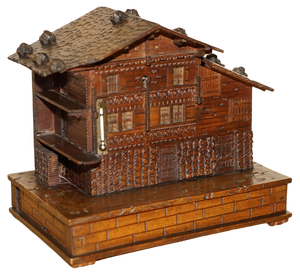 Hand Carved Black Forest Wood Cigar Box, 1880s