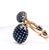 Navy Blue 1960s Rose Gold Bypass Watch With 22ct Sapphire and Diamond Clusters, Uk For Sale - Image 8 of 11
