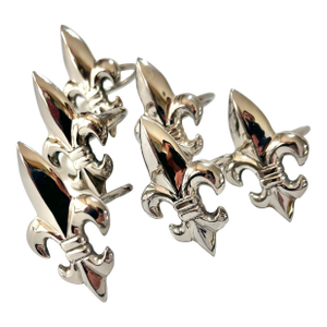 Fleur-De-Lis Napkin Rings Set of 6 – Silver Tabletop Decor, French Entertaining