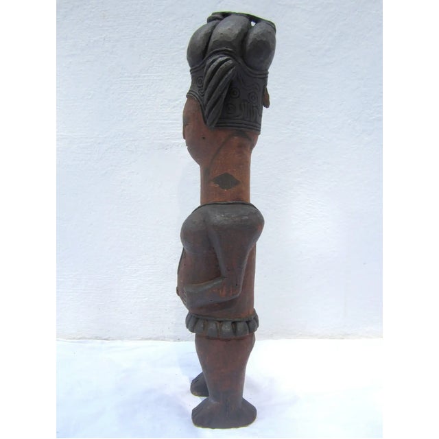 Tribal wood carved statue. Unknown origin.