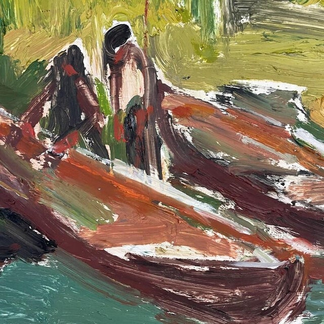 Hannes Wagnstedt Mid Century Swedish Expressionist Oil on Canvas For Sale - Image 4 of 12