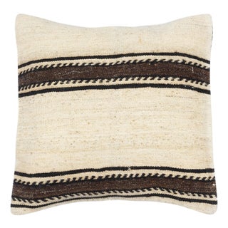 16"x16" Hand-Woven Kilim Cushion Cover. Lace Pillow. Traditional Accent Pillow For Sale