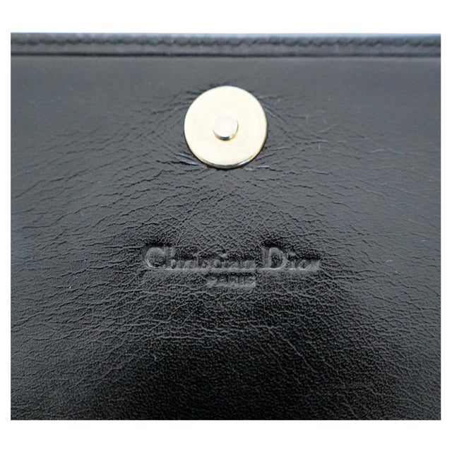 Christian Dior Black Caviar Leather Envelope Clutch, 1990s For Sale - Image 14 of 14