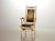 Authentic Victorian style Dexter coil spring spooled platform rocking chair. The white and gold lacquered wooden frame is...