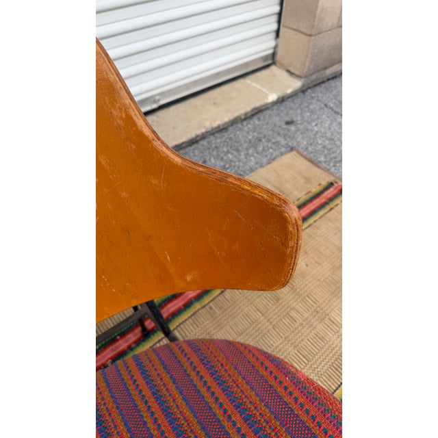 A Vintage Mid Century Danish Kofod Larsen Wrought Iron Penguin Lounge Chair, 1950’s For Sale - Image 9 of 18