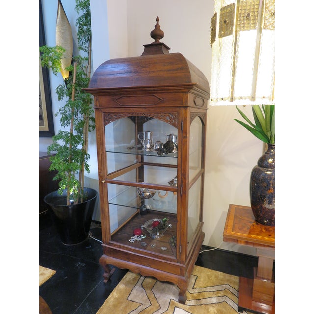Rustic European Early 20th Century Wooden Vitrine For Sale - Image 3 of 7
