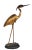 Unusual Freestanding Life Size Heron in Gold and Black Finish C 1980's For Sale - Image 11 of 12