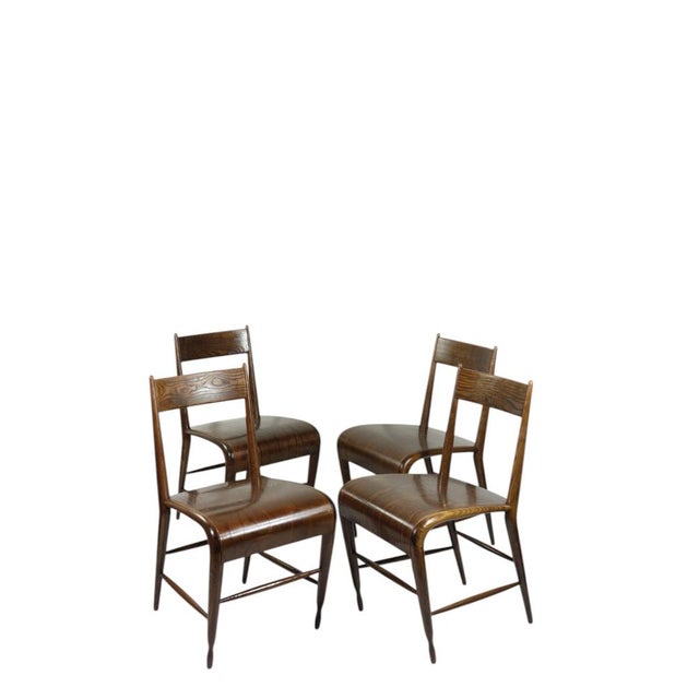 Robin Chairs in Chestnut by Massimo Iosa Ghini for Calligaris, 1989, Set of 4 For Sale - Image 13 of 18