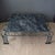 Metal French Art Deco Revival Green Marble and Faux Verdigris Coffee Table For Sale - Image 7 of 18