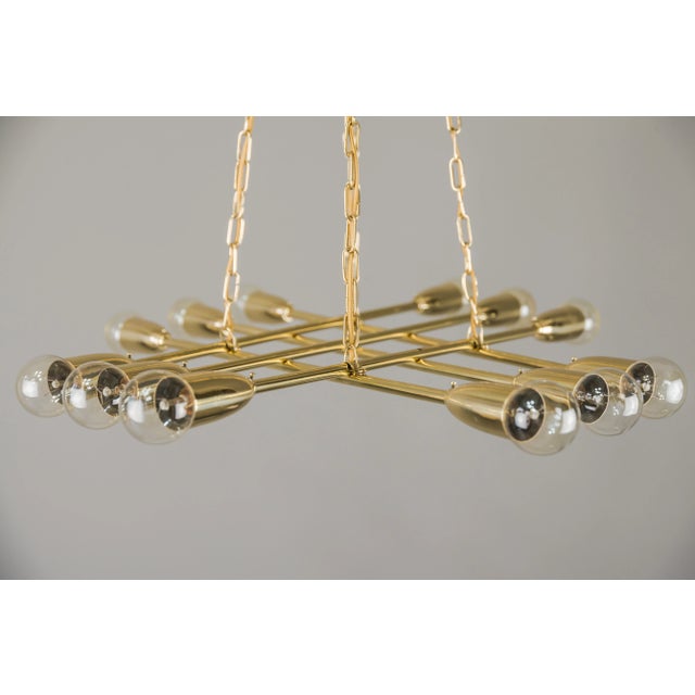 Gold Chandeliers by Rupert Nikoll, 1950s, Set of 2 For Sale - Image 8 of 18