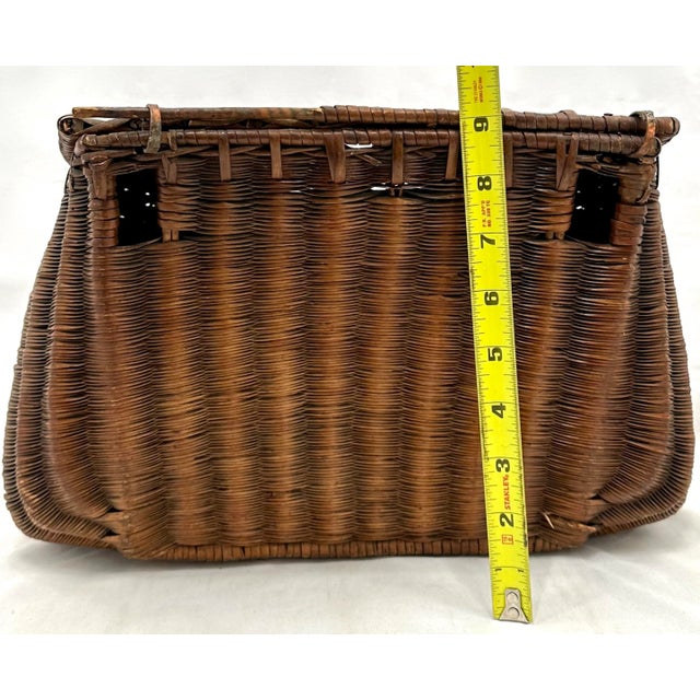 Large Antique American Hand Made Hand Woven Sweetgrass Fly Fishing