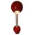 1960s Modernist Red Metal Double Ball Accent Table Lamp For Sale - Image 4 of 6