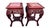 Red Antique Carved Asian Marble Top Chinese Stands a Pair For Sale - Image 8 of 12
