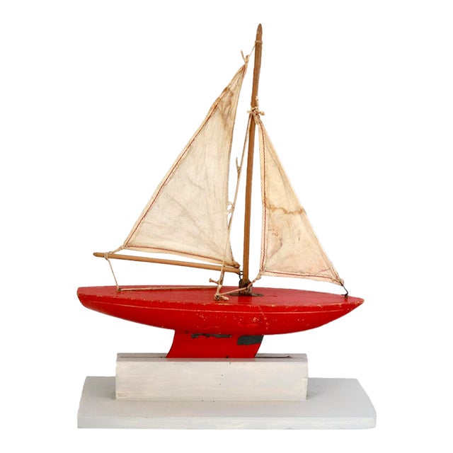 1950s English Pond Boat on Stand For Sale
